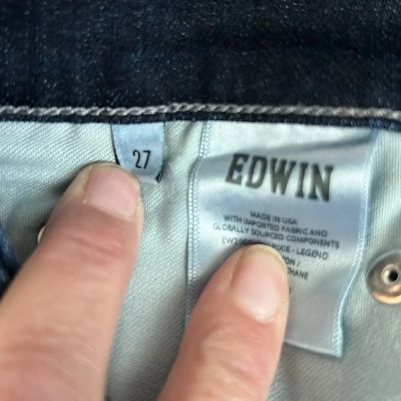 NWT Edwin Pixie 9” Mid Rise Skinny Jeans Color Legend Size 27 Anthropology - Picture 15 of 15